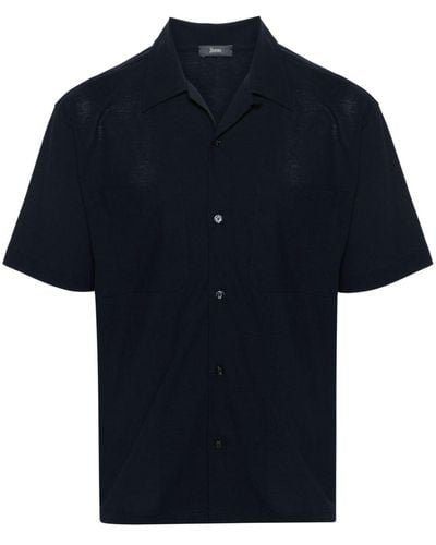 Herno Short-sleeve Cotton Shirt - Blue