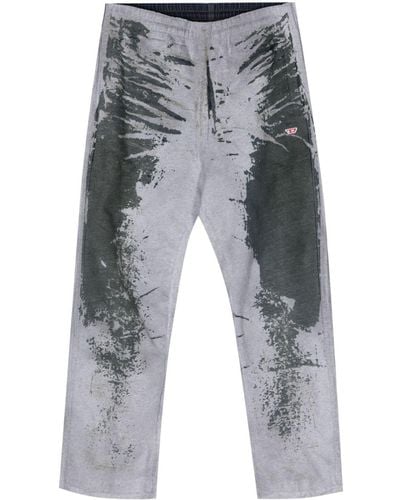 DIESEL D-lab Track Straight-leg Jeans - Gray