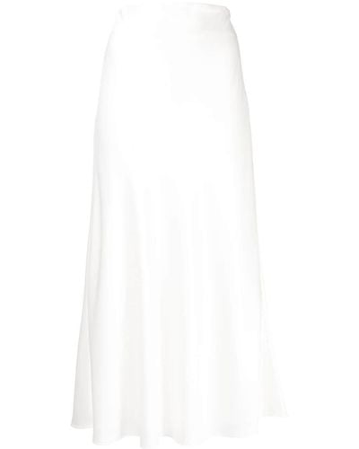 Galvan London Flared Slip Skirt - White