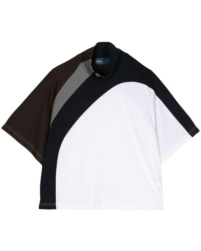 Kolor T-Shirt mit Einsätzen - Schwarz