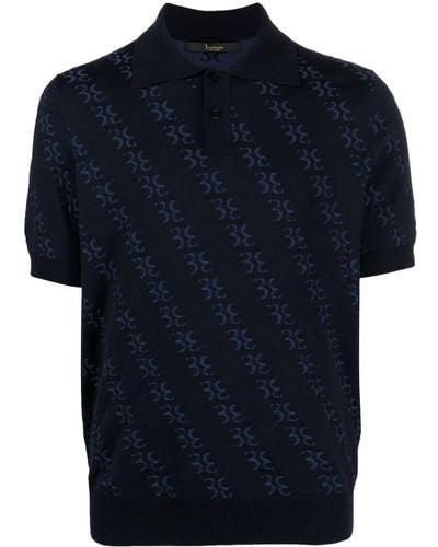 Billionaire Merino-blend Polo Shirt - Blue