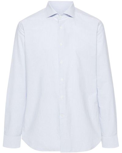 Corneliani Striped Cotton Shirt - White