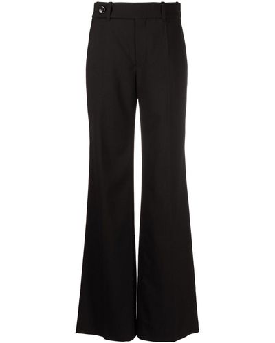Chloé High-waisted Flared Trousers - Black