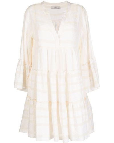 Devotion Ella Stripe-print Dress - White