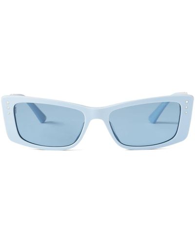 Jimmy Choo Lexy Rectangle-frame Sunglasses - Blue