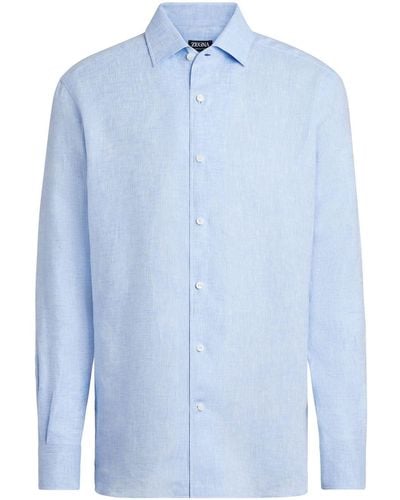 Zegna Camisa de manga larga - Azul