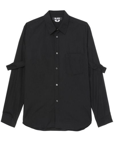 COMME DES GARÇON BLACK Buckle-detail Cotton Shirt - Black