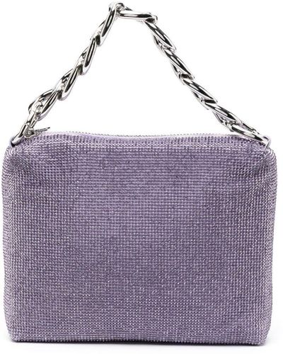 Patrizia Pepe Maxichain Rhinestone-embellished Tote Bag - Purple