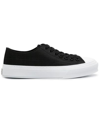 Givenchy City Low Sneakers Met Logo Jacquard - Zwart