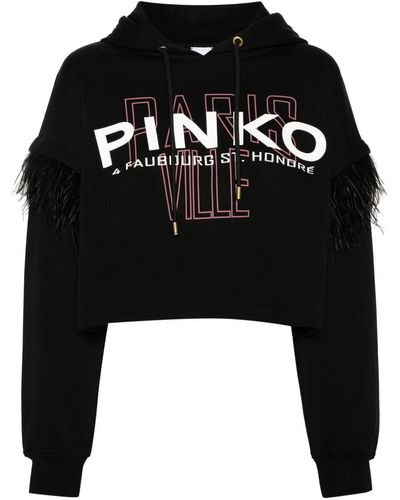 Pinko Logo-print Hoodie - Black