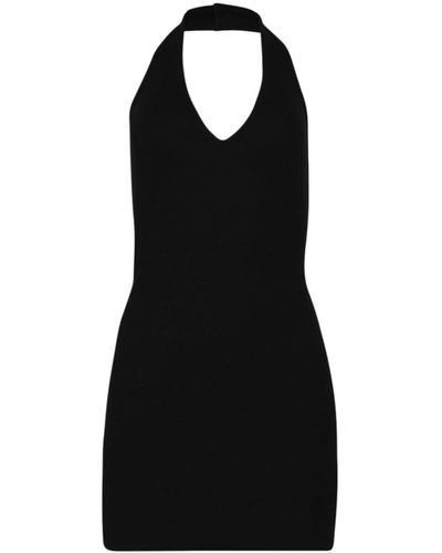 ÉTERNE Halterneck Open-back Minidress - Black