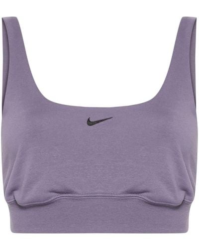 Nike Chill Terry Cropped Top - Paars