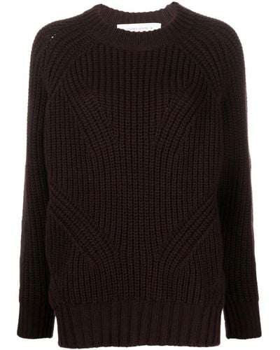 Golden Goose Elbow-patch Ribbed-knit Sweater - Black