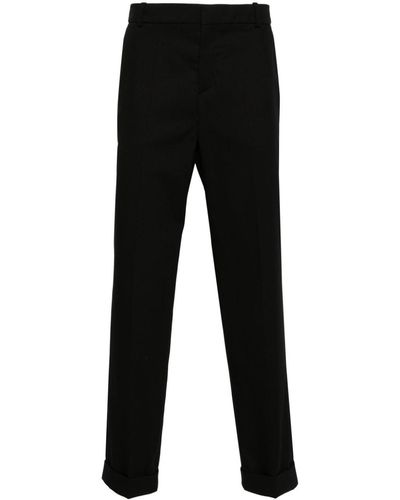 Balmain Virgin Wool Tailored Trousers - Black