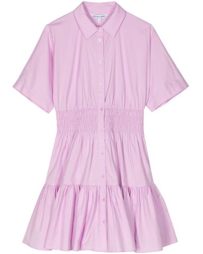 Veronica Beard Vestido camisero Greta a capas escalonadas - Rosa