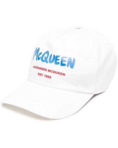 Alexander McQueen Pet Met Logoprint - Wit