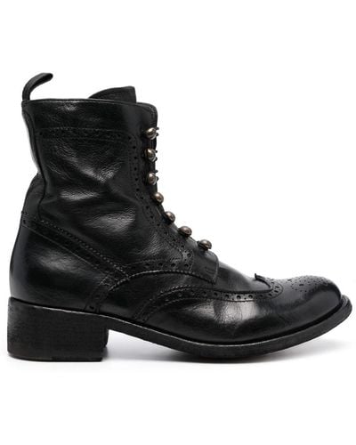 Officine Creative Lison 058 Leather Ankle Boots - Black