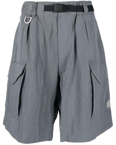 Y-3 Belted Bermuda Cargo Shorts - Gray