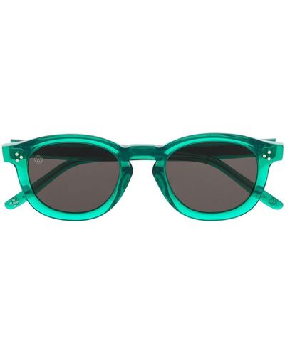 Retrosuperfuture Ombra Sonnenbrille mit rundem Gestell - Grün