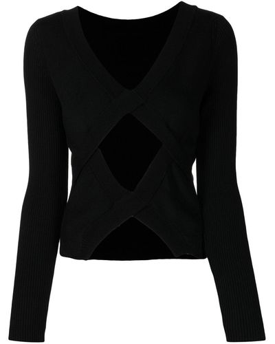 Antonio Marras Cut-out Virgin Wool Sweater - Black