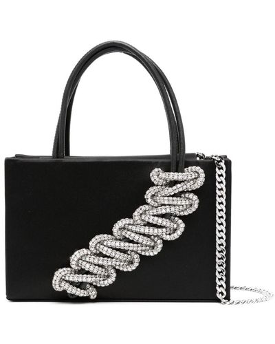 Kara Bolso shopper con acabado de satén - Negro