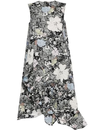 JNBY Midi-jurk Met Bloemenprint - Grijs