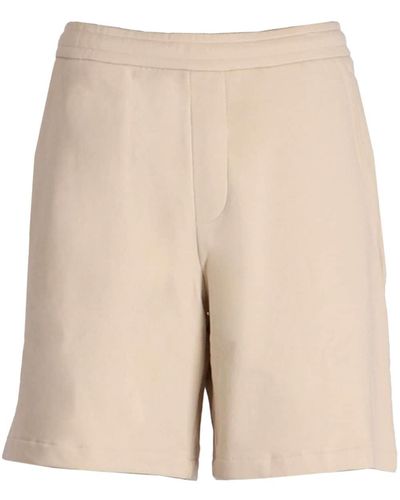 Armani Exchange Elasticated-waist Track Shorts - Natural