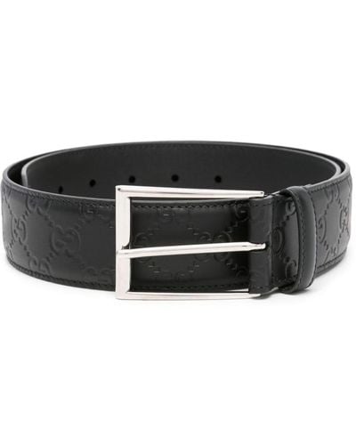 Gucci Signature belt with GG detail - Noir