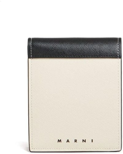 Marni Bi-fold Leather Wallet - White