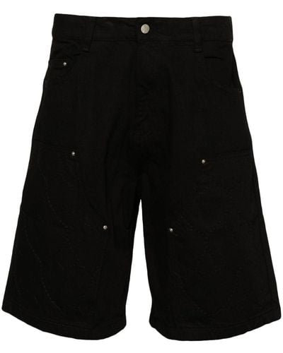 Arte' Serena Heart Cotton Chino Shorts - Black