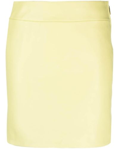 Arma Camy Study Leather Miniskirt - Yellow