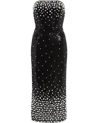 Rebecca Vallance Denise Sequin-embellished Dress - Black