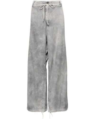 Maison Mihara Yasuhiro Pantalones anchos de talle alto - Gris