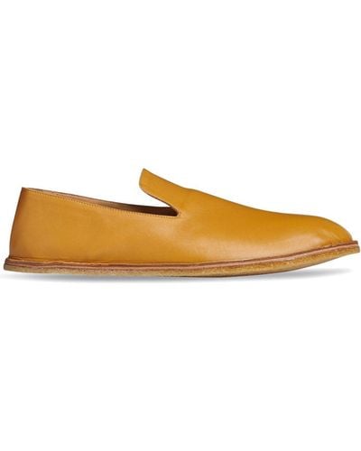Dries Van Noten Round-toe Leather Loafers - Orange