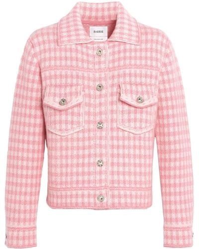 Barrie Gingham Cashmere-blend Jacket - Pink