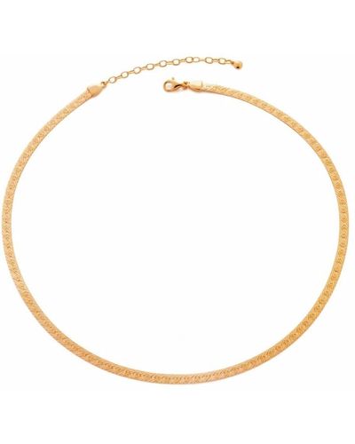 Monica Vinader Heart Snake Chain Choker Necklace - Metallic