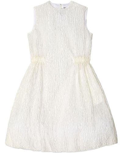 Noir Kei Ninomiya Crinkled Sleeveless Minidress - White