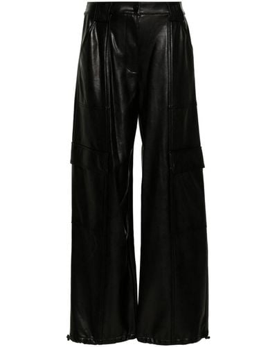 Jonathan Simkhai Sofia Faux-leather Cargo Pants - Black