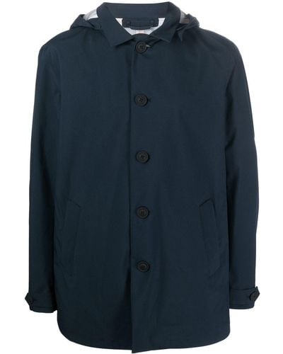 Save The Duck Hooded Parka Coat - Blue