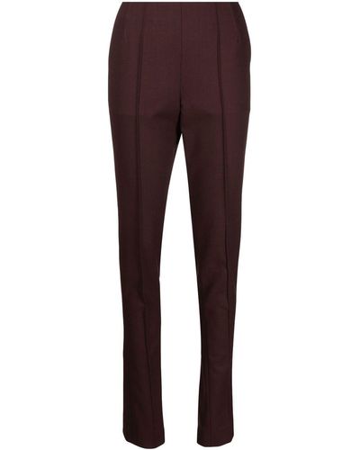 Matériel Rib-detail Tailored Pants - Purple