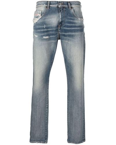 DIESEL D-Strukt Jeans im Distressed-Look - Blau