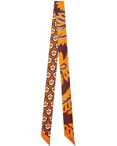 Etro Foulard Paisleyina maxi - Arancione