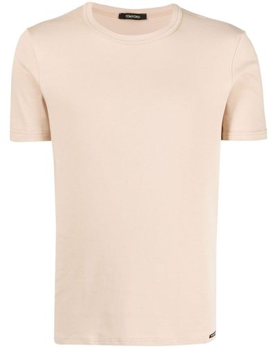 Tom Ford ロゴパッチ Tシャツ - ナチュラル