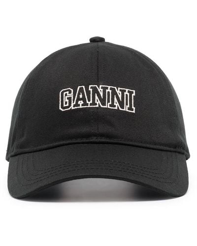 Ganni Honkbalpet Met Geborduurd Logo - Zwart