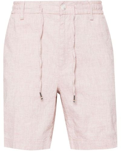 BOSS Drawstring linen-blend shorts - Rosa