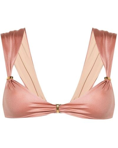 DSquared² Ring-detail Bikini Top - Pink