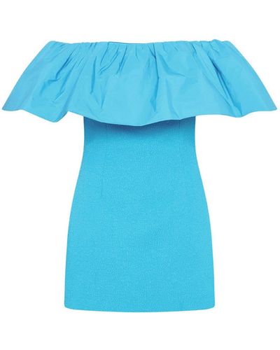 Rebecca Vallance Cecily Off-shoulder Minidress - Blue