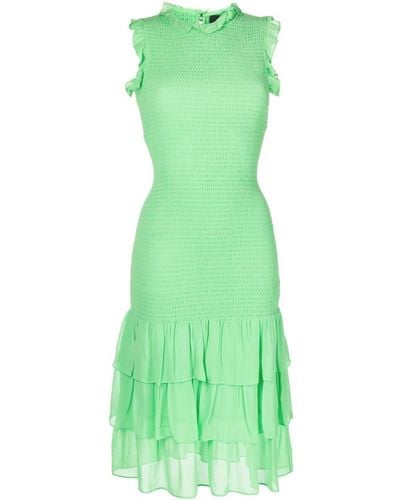 Cynthia Rowley April Ruffle Midi Dress - Green
