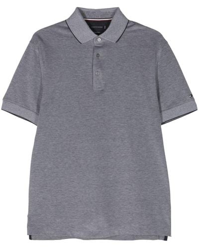 Tommy Hilfiger Mélange-effect Polo Shirt - Grey