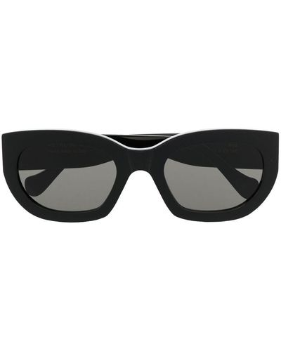 Retrosuperfuture Sonnenbrille mit rundem Gestell - Schwarz